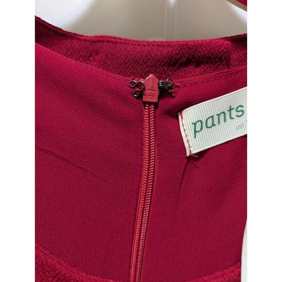 NEW! Red Sleeveless Layered Popover Tank Dress Size M Spring Summer Cocktail - Picture 11 of 11